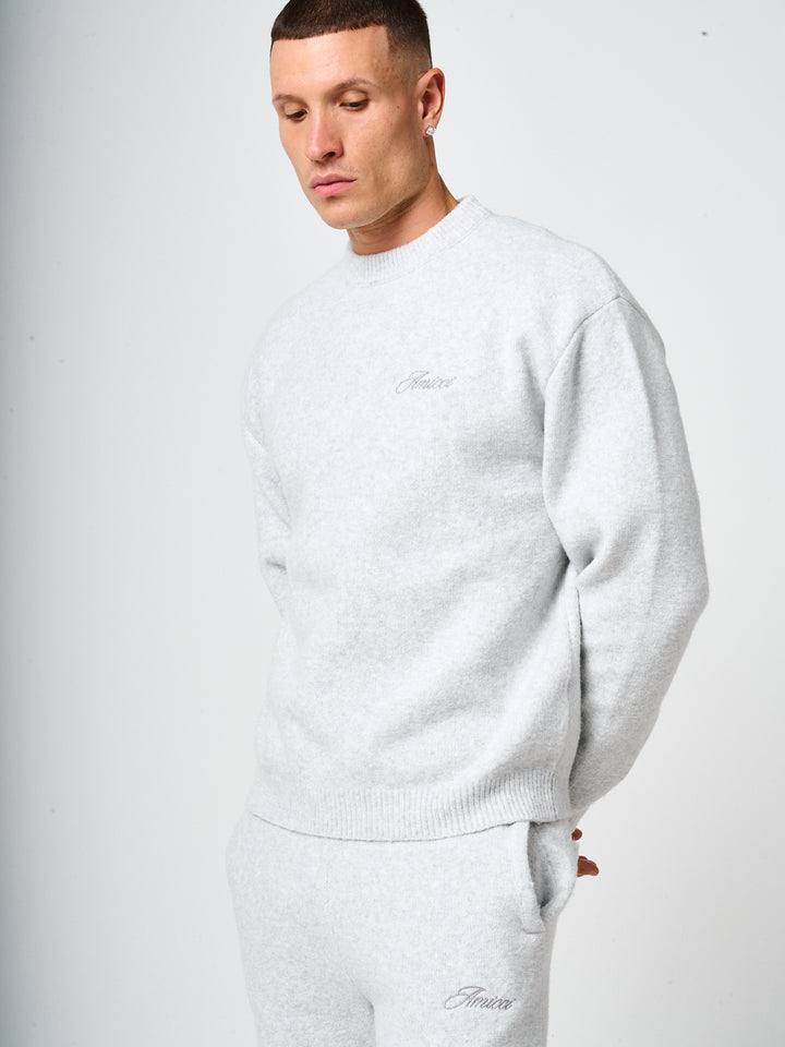 Dexter Grey Knitted Sweatshirt
