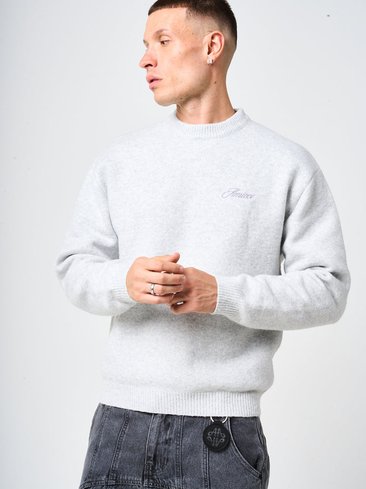 Larrea Grey Straight Fit Pattern Denim