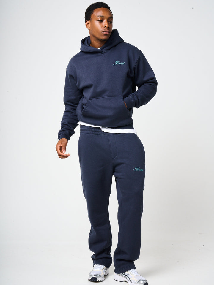 Doakes Navy Logo Embroidery Jogger