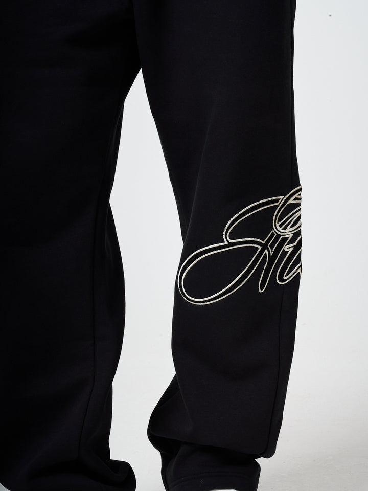 Torino Black Embroidery Jogger