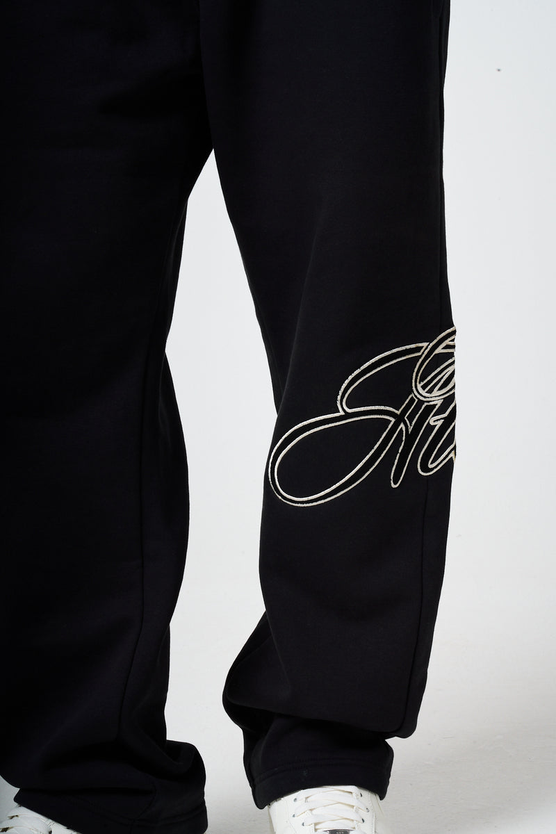 Torino Black Embroidery Jogger