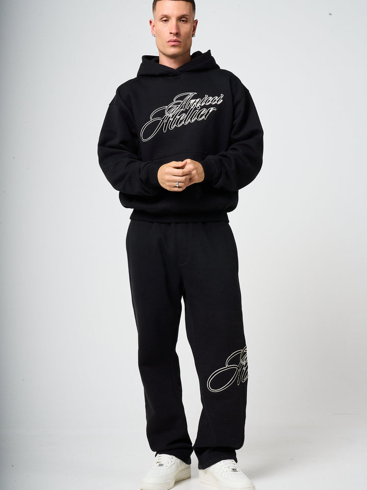 Torino Black Embroidery Jogger