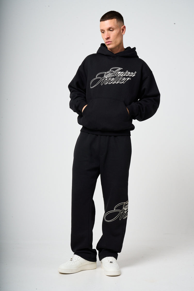 Torino Black Embroidery Jogger