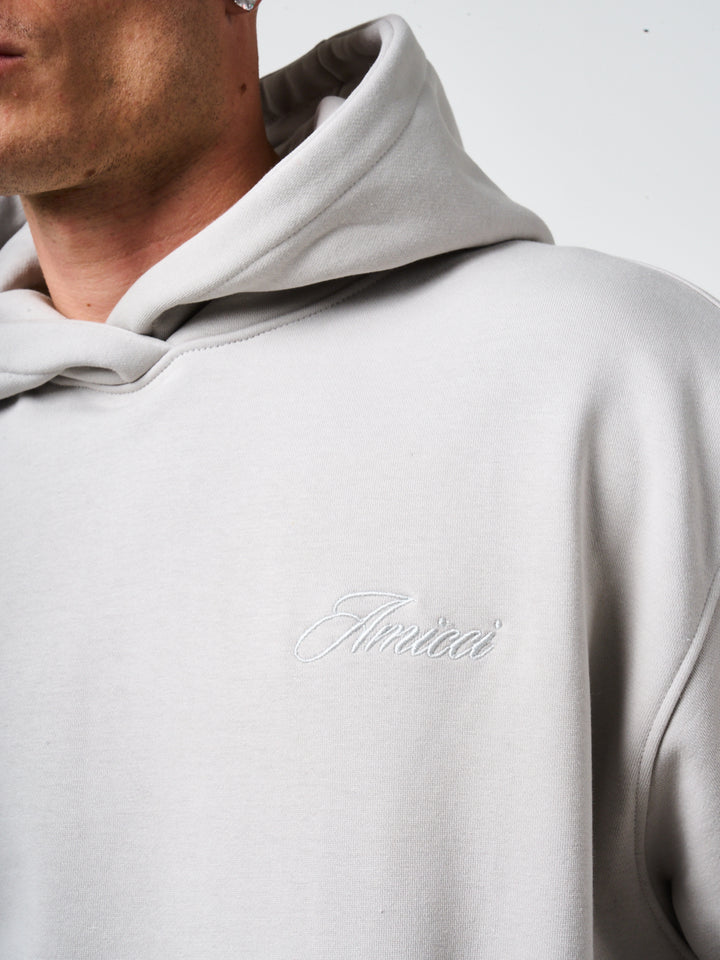 Doakes Grey Embroidery Logo Hoodie