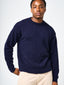 Fretta Fluffy Knit Sweatshirt Navy Blue