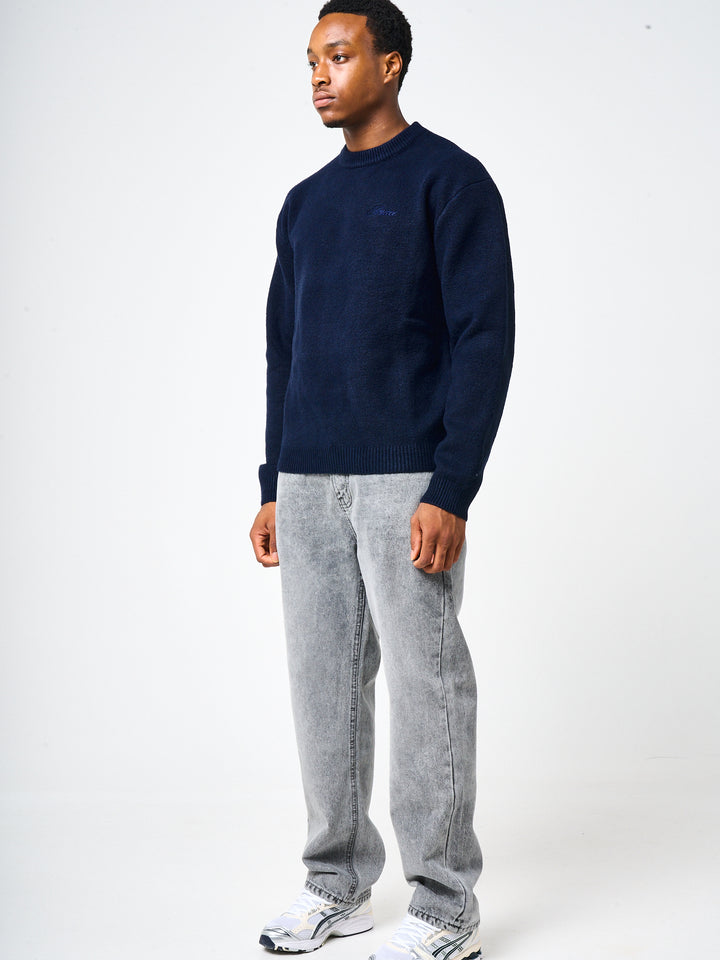 Dexter Navy Knitted Sweatshirt