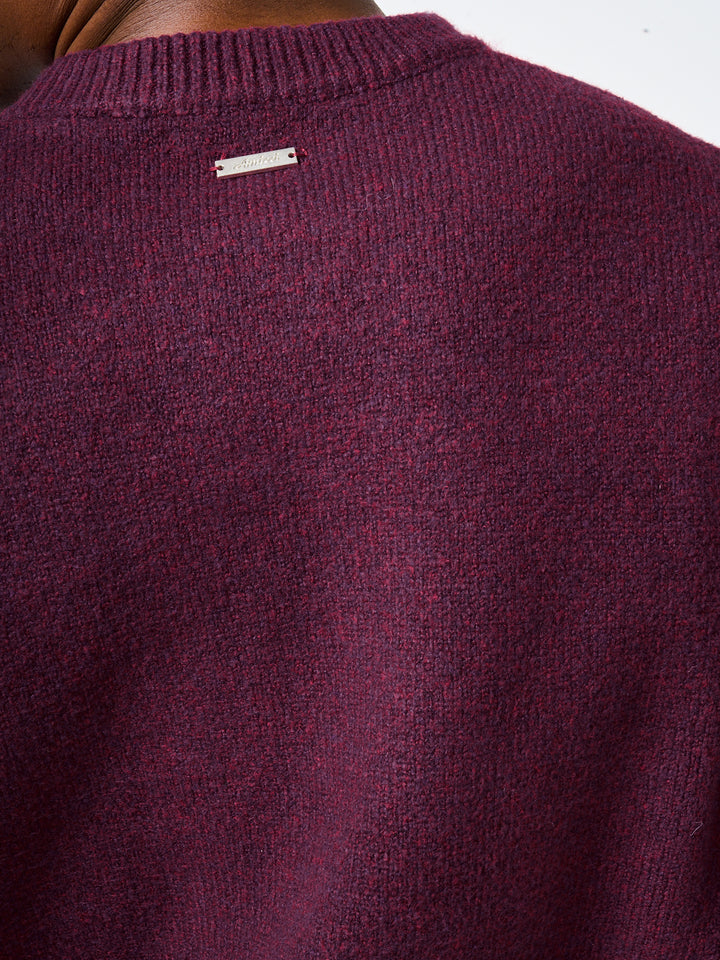 Dexter Burgundy Knitted Sweatshirt