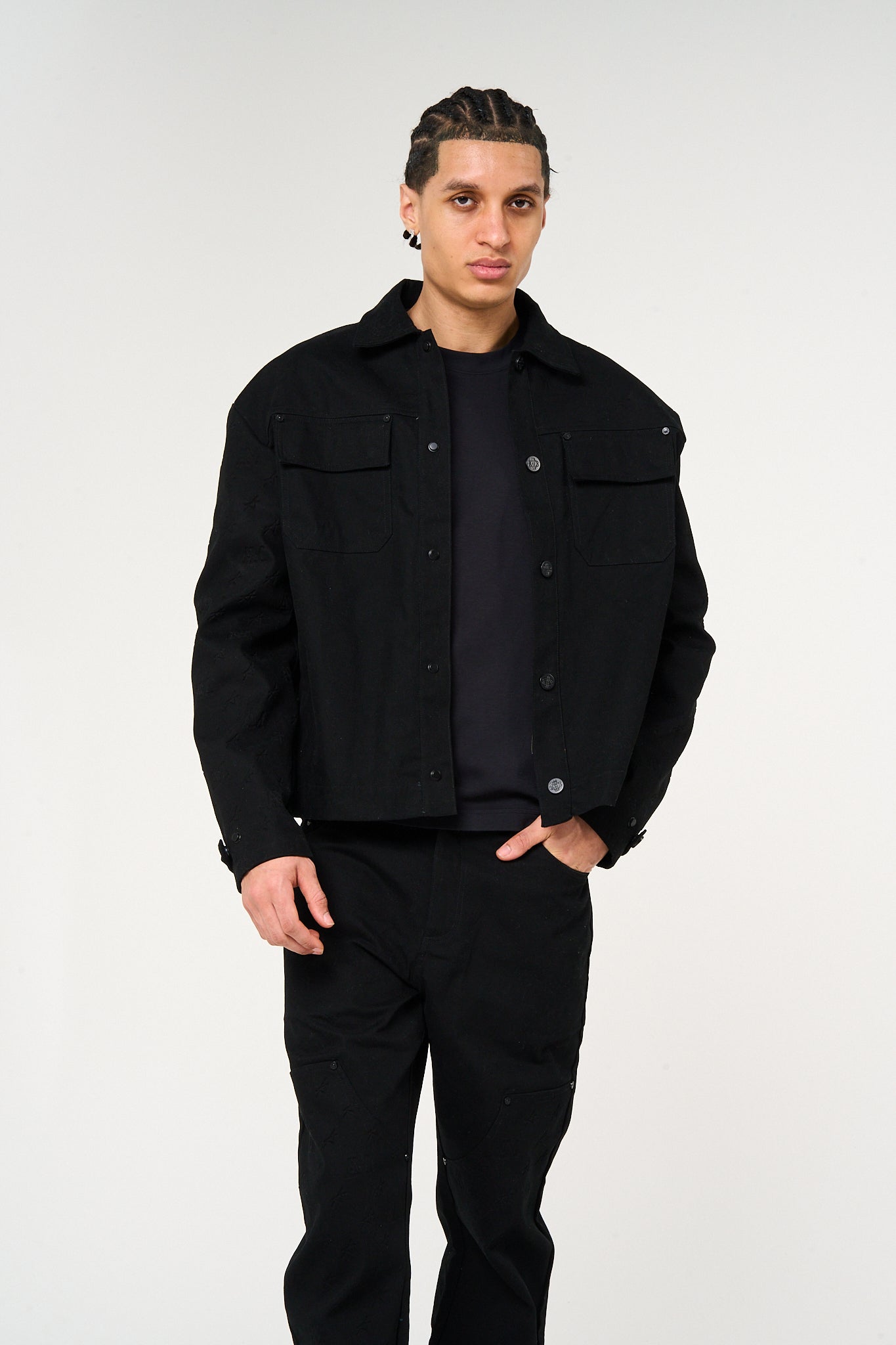 Maceo Embossed Jacket Black