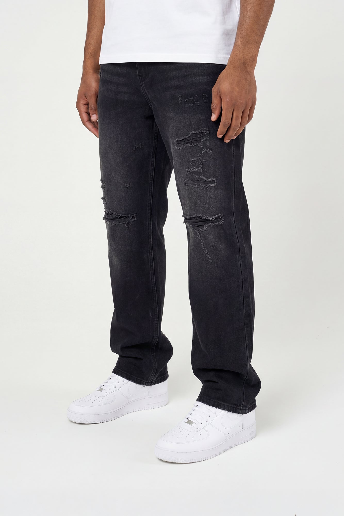 Amicci Premium Quality Men's Ripped Denim Jeans - Italian Styling