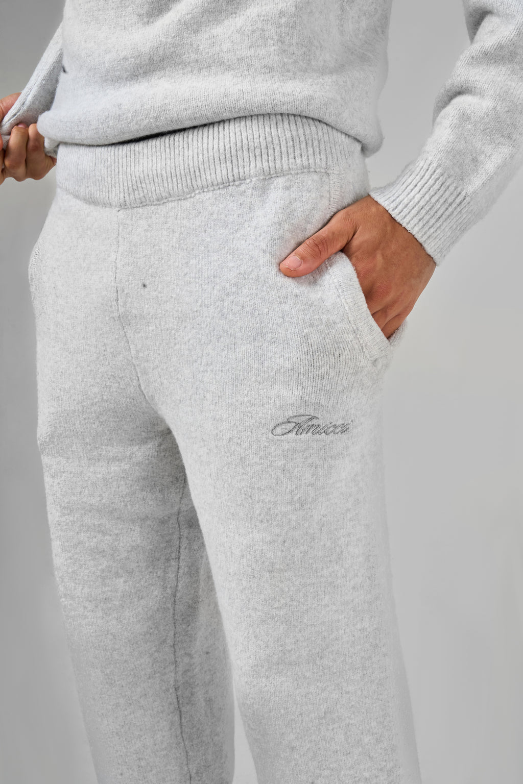 Dexter Grey Knitted Joggers