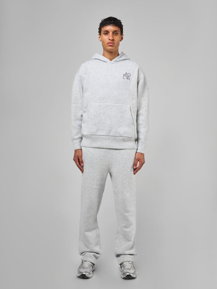 Amos Grey Knitted Hoodie