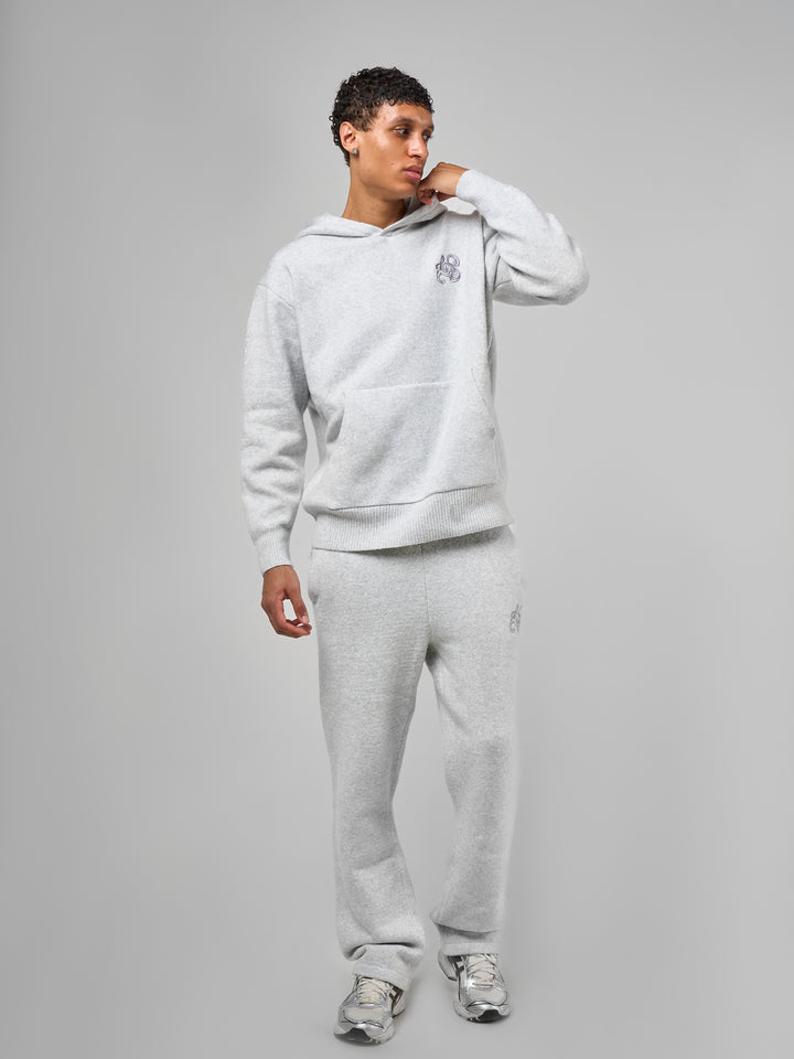 Amos Grey Knitted Hoodie