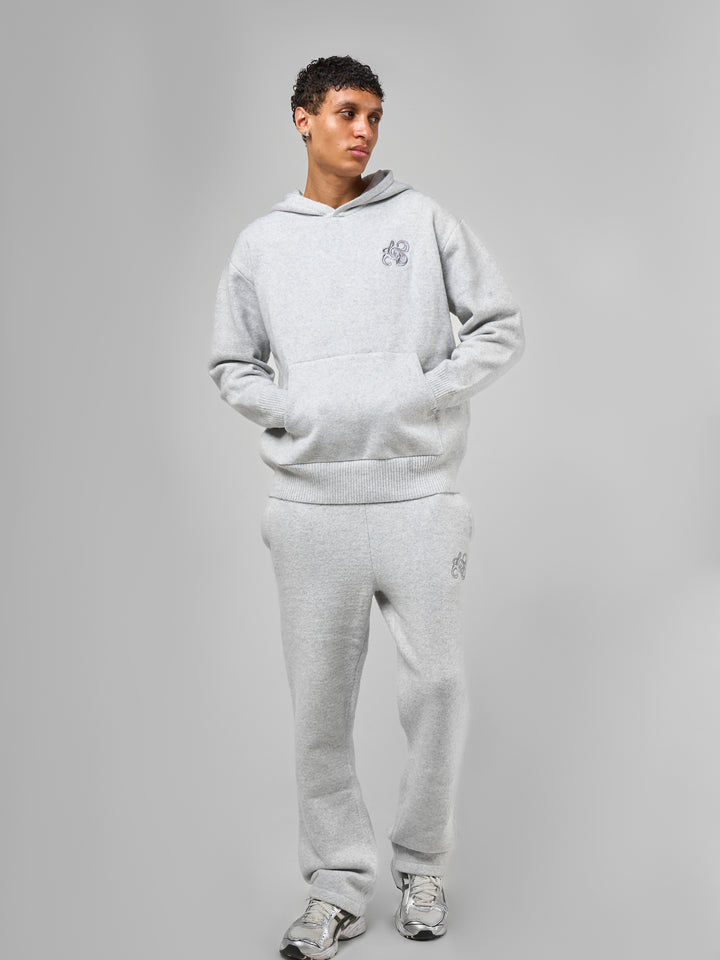 Amos Grey Knitted Hoodie