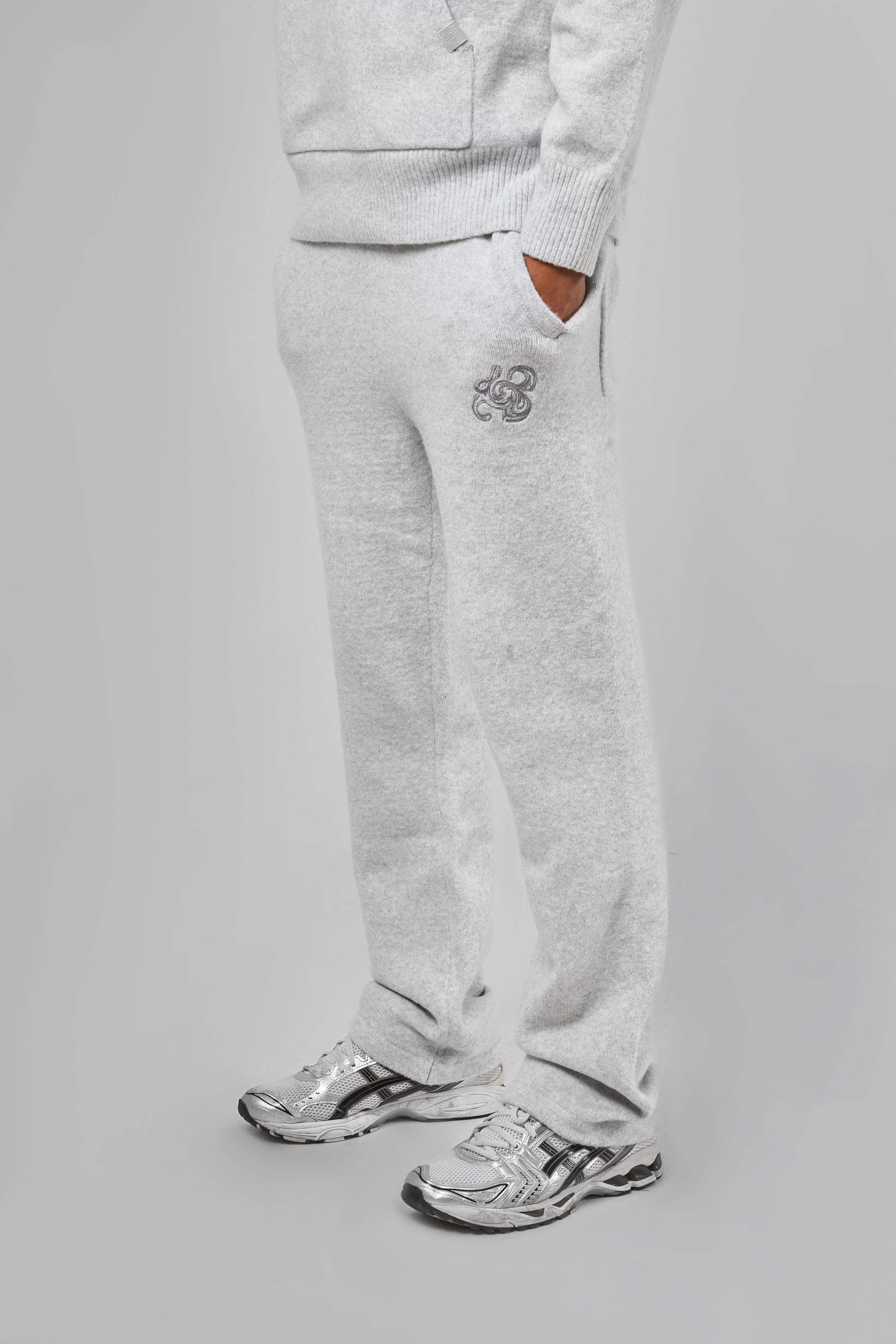 Amos Grey Knitted Jogger