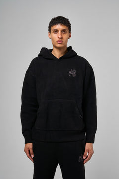 Amos zwart gebreide hoodie
