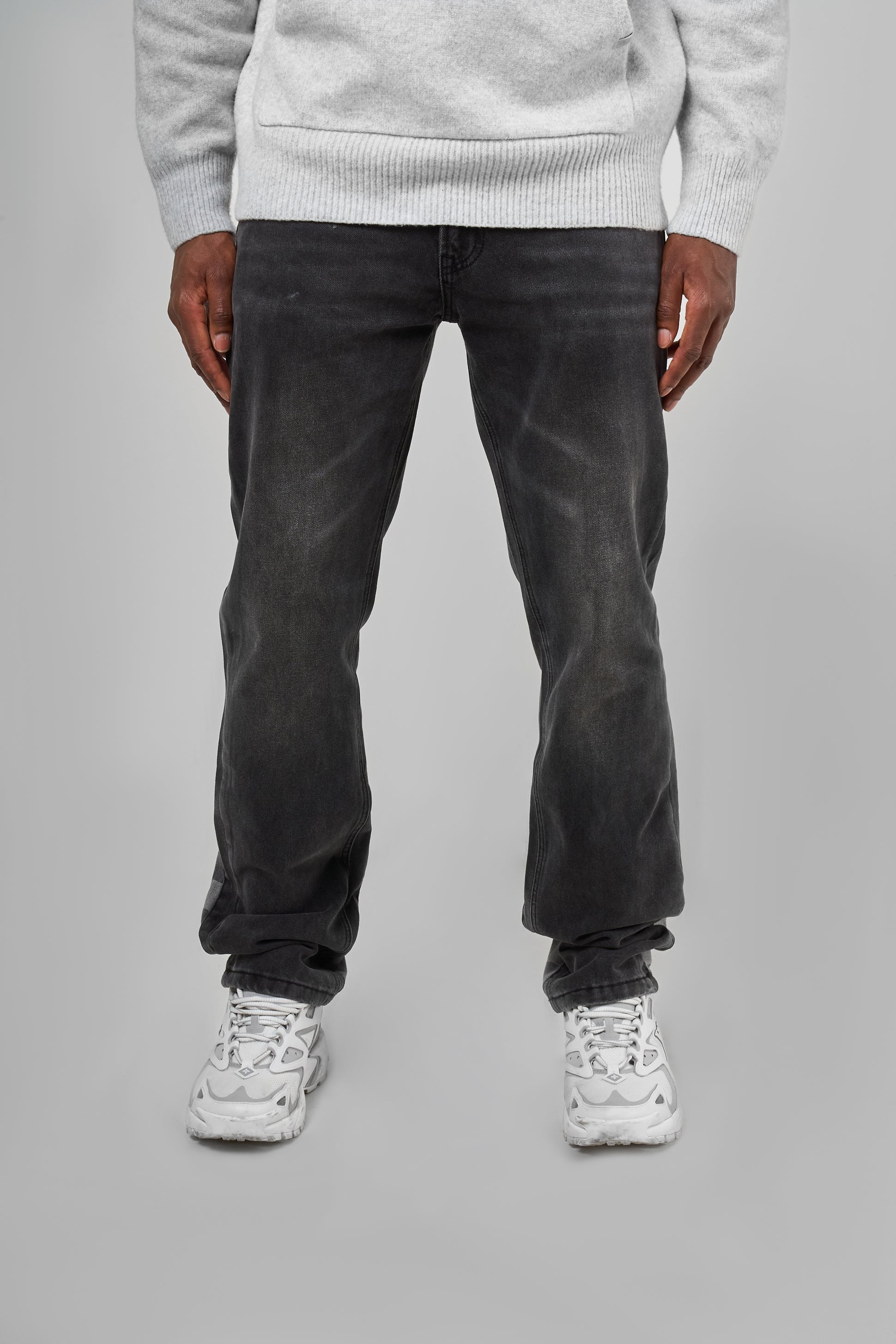 Jeans de campana negros lavados Givona