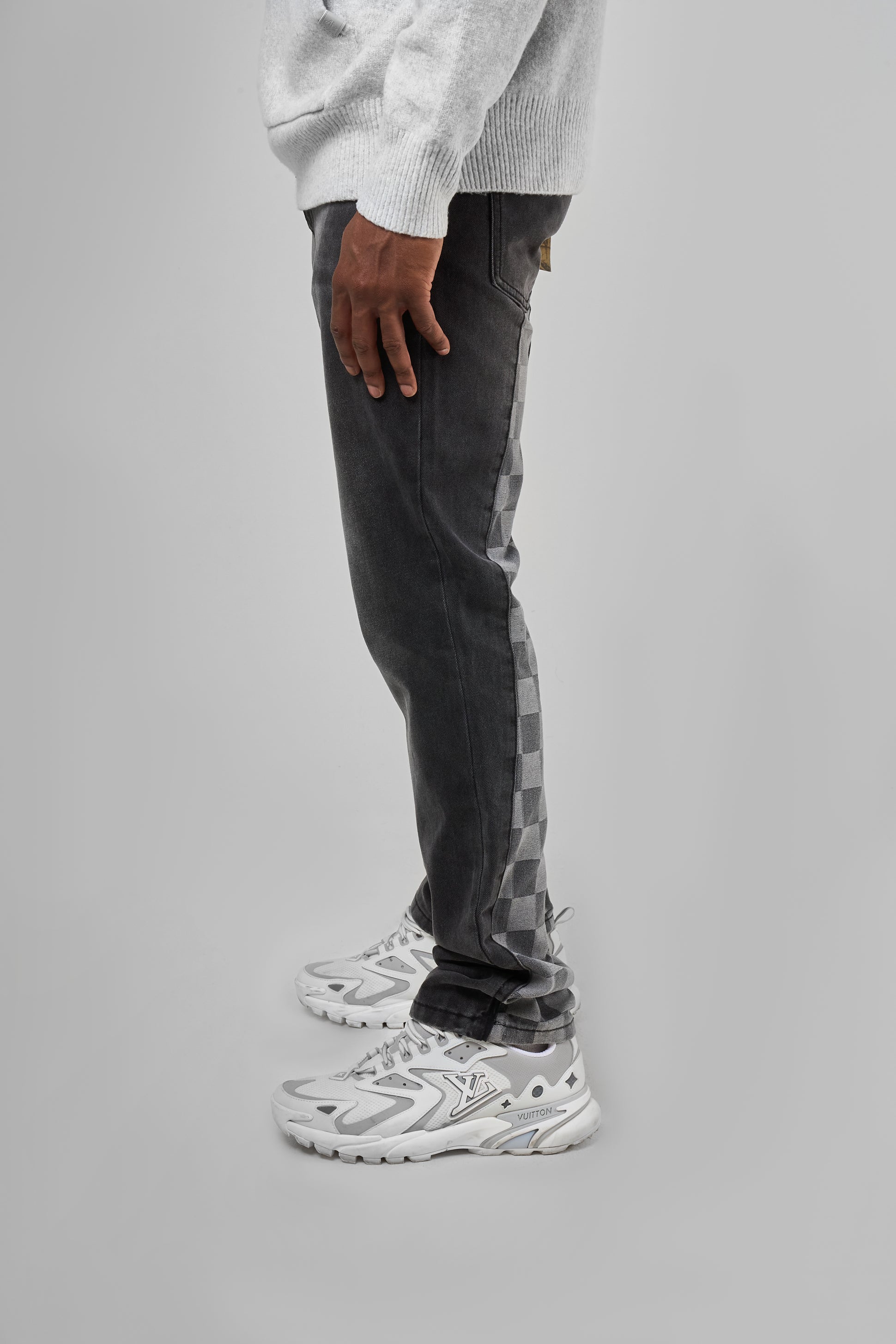 Jeans de campana negros lavados Givona