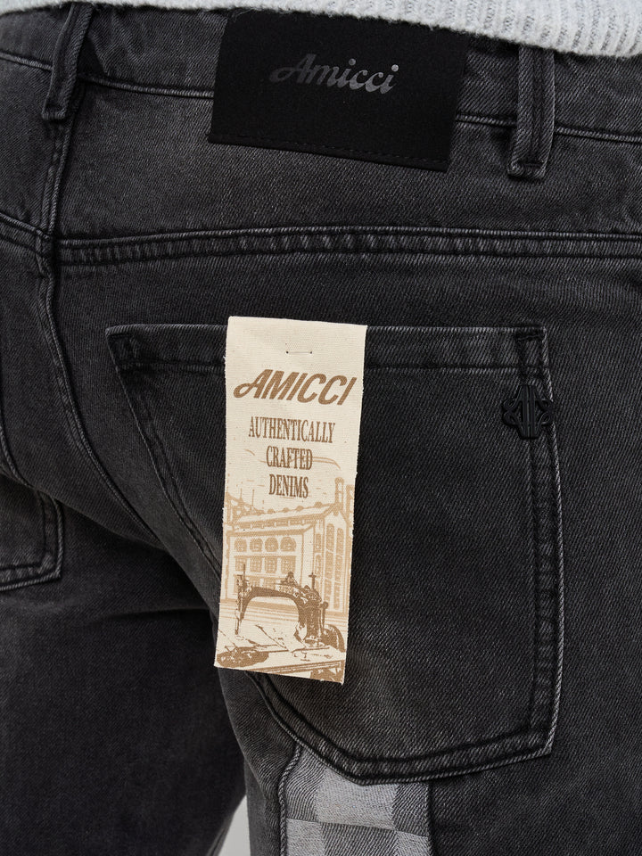 Givona gewaschene schwarze Schlagjeans
