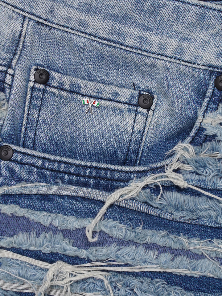 Sassari Frayed Blue Denim Shorts