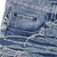 Shorts en denim bleu effiloché Sassari