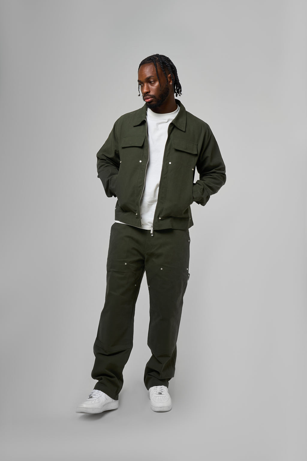 Wyatt Khaki Twill Overshirt