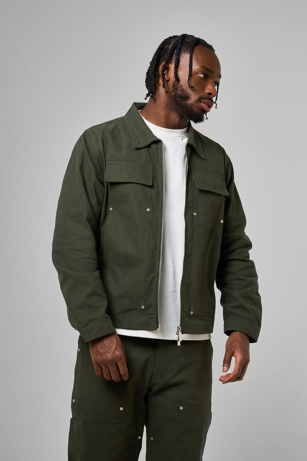Wyatt Khaki Twill Overshirt