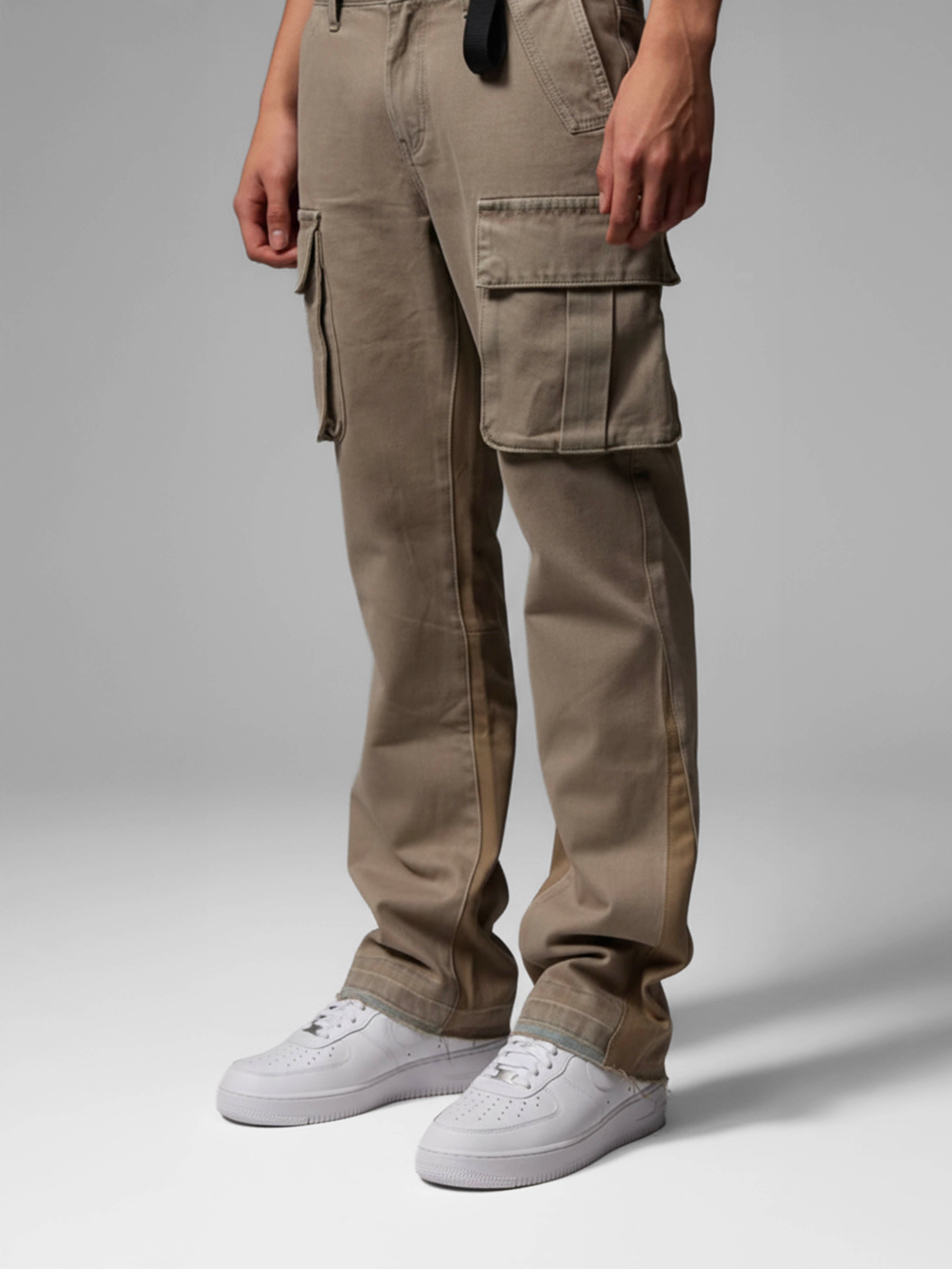 Renzo Flare Jeans de Mezclilla Arena