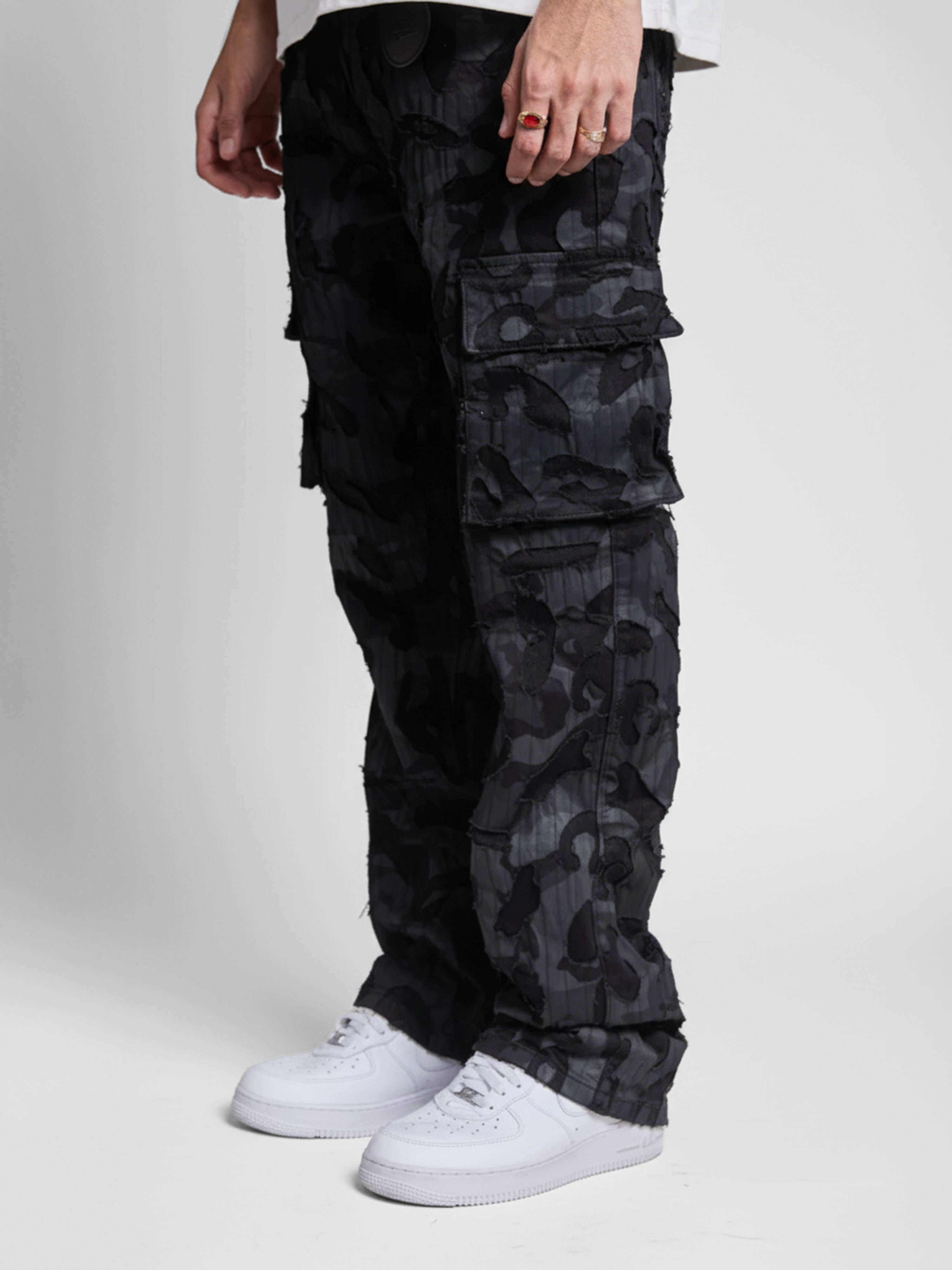 Jeans de mezclilla negra Geragio