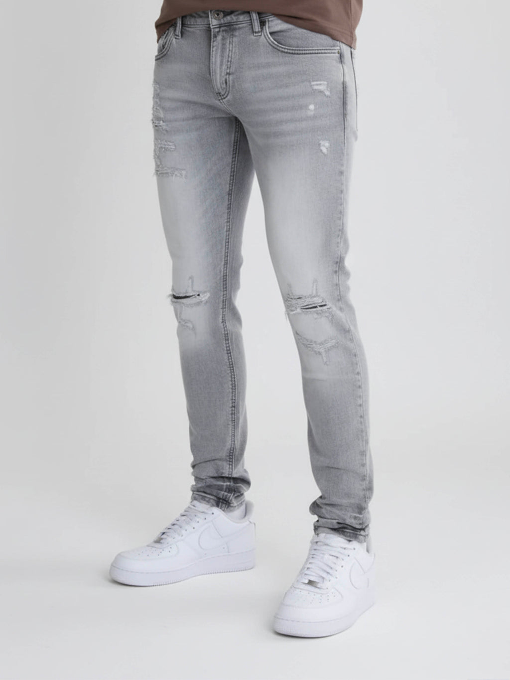 Alonzo Grey Skinny Jeans