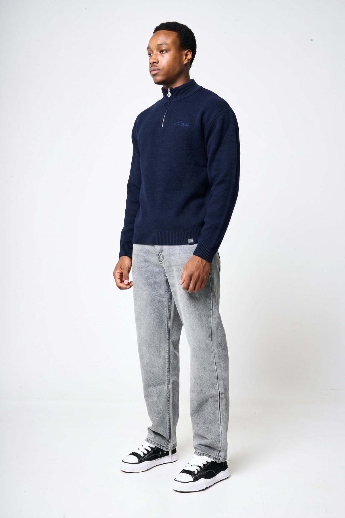 Dexter Quarter Zip Navy Sweatshirt