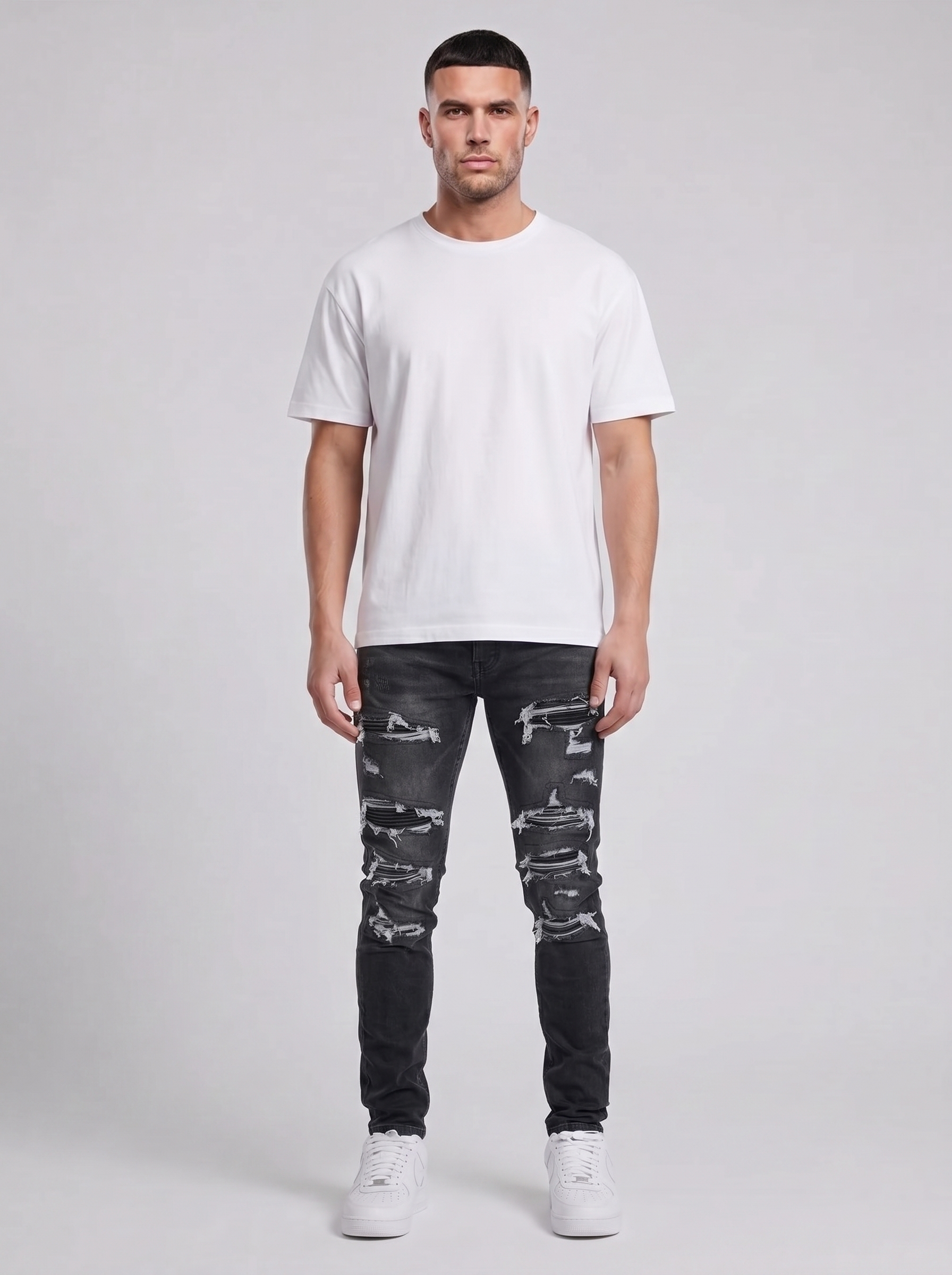 Diego Schwarze Skinny Jeans