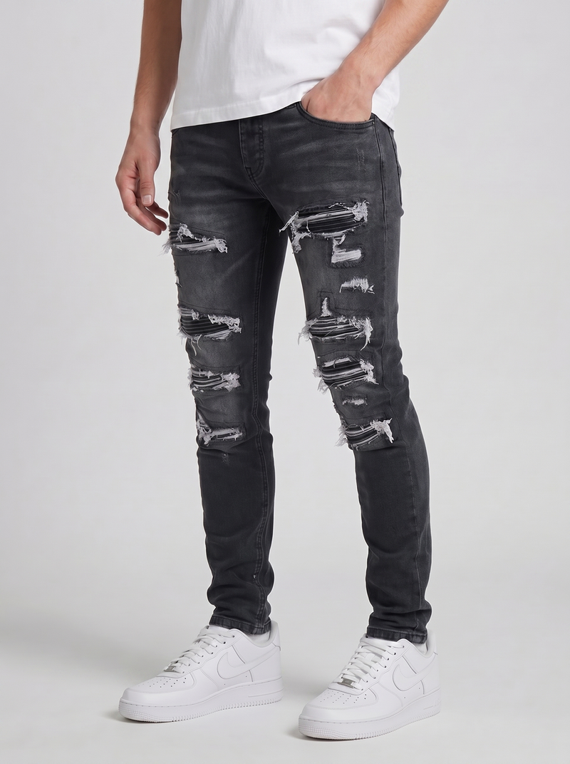 Diego Washed Black Skinny Jeans