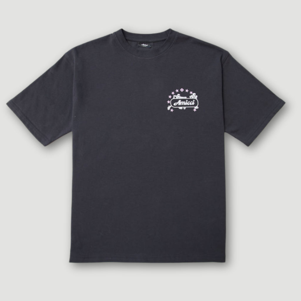 Hasten Grafik T-Shirt Schwarz