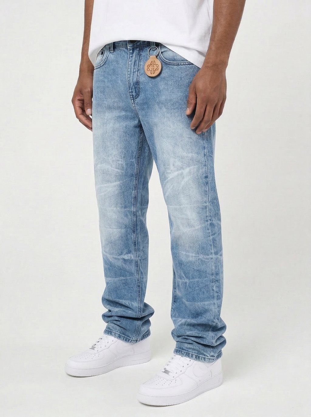 Jeans de mezclilla de campana azul claro Sienna