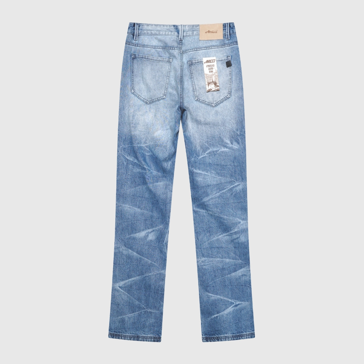 Jeans de mezclilla de campana azul claro Sienna