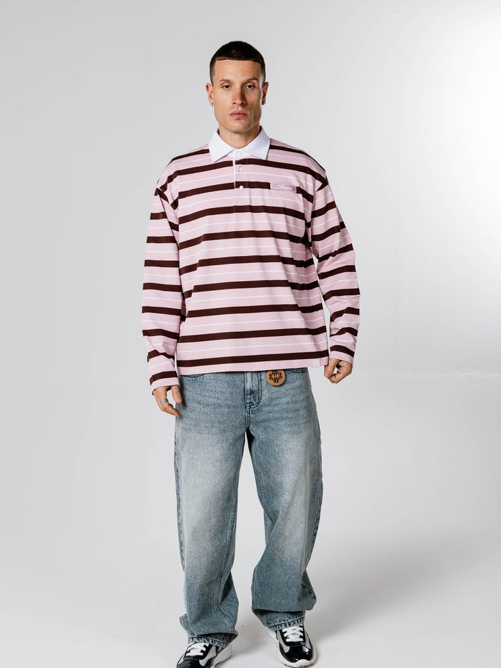 Benevento Pink Longsleeve Polo