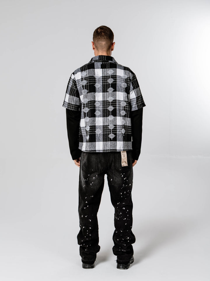 Black White Check Overshirt