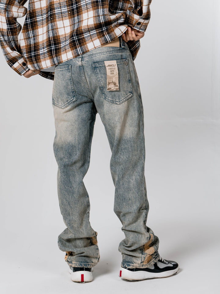 Buenos Tinted Blue Flare Jean