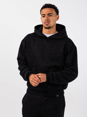 Massimo Embellished Black Hoodie