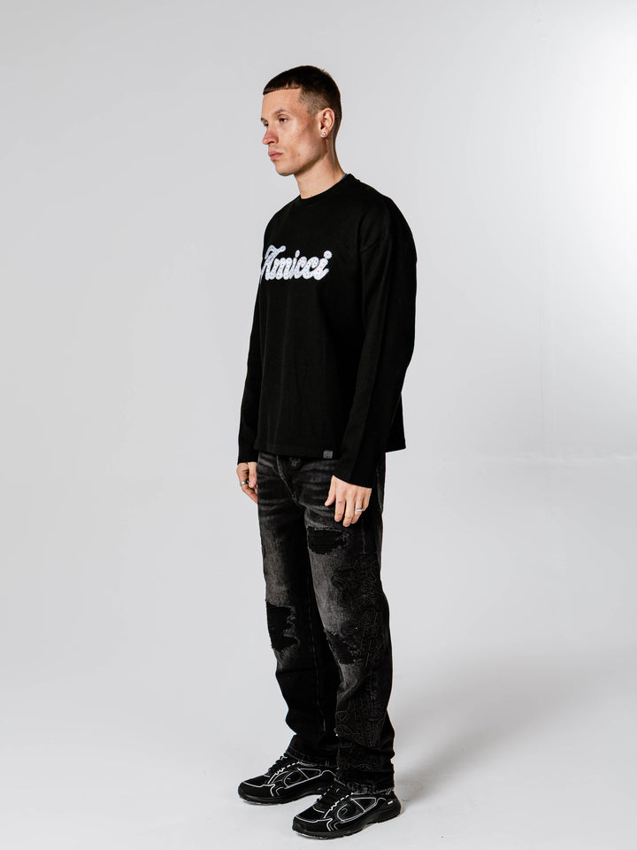 Severno Black Straight Fit Jean