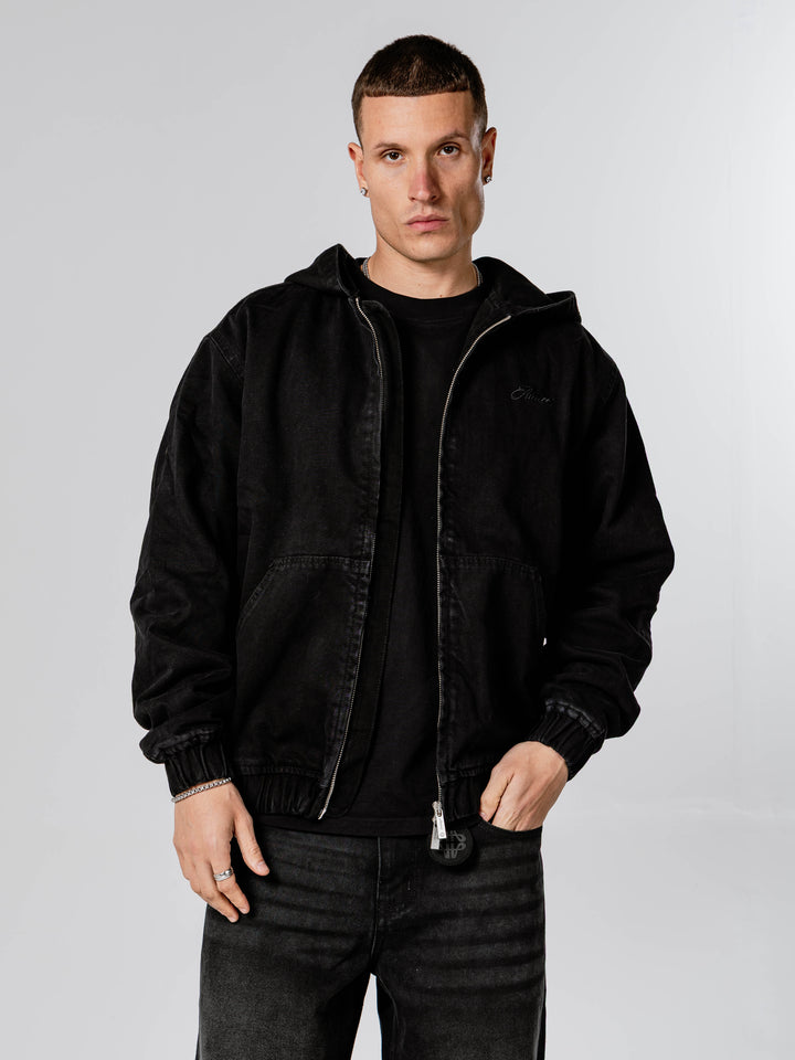 Teamster Padded Denim Jacket Black