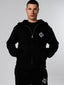 Verdi Black Knitted Zip Up Hoodie