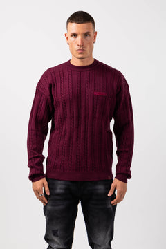 Arezzo Burgundy Logo Knitwear