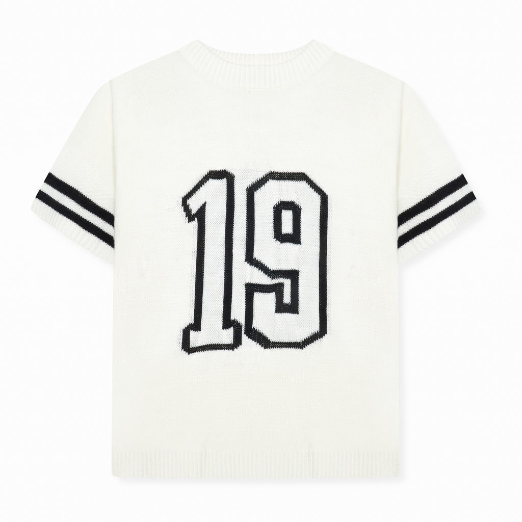 Nantes Strick-T-Shirt Weiß