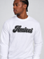 Rachid Long Sleeve Puff Print T Shirt White